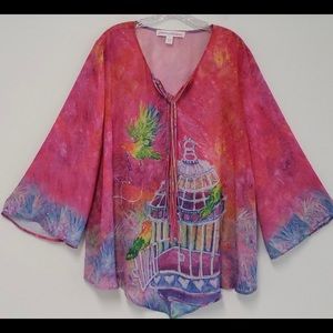 Leoma Lovegrove lovebirds tunic blouse